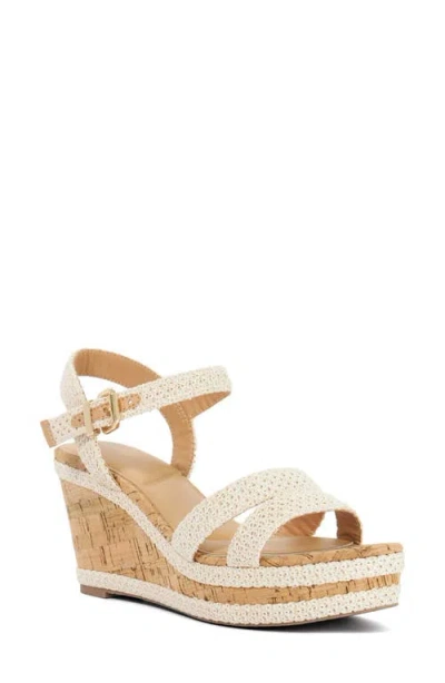 Dune London Kipling Platform Wedge Sandal In Multi