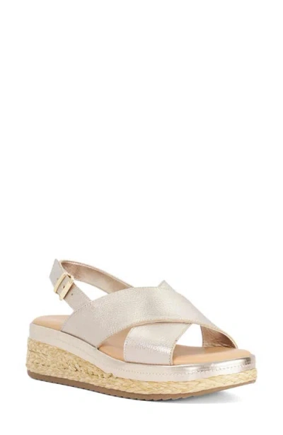 Dune London Kiya Slingback Platform Wedge Sandal In Multi