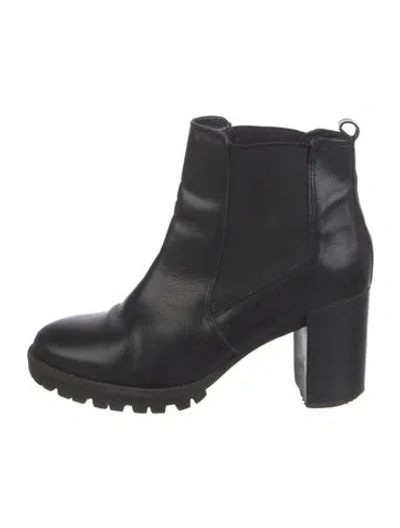 Pre-owned Dune London Leather Chelsea Boots In Black