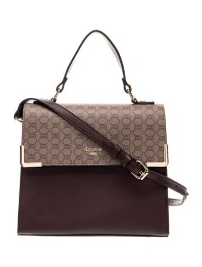 Pre-owned Dune London Leather Messenger Bag In Brown