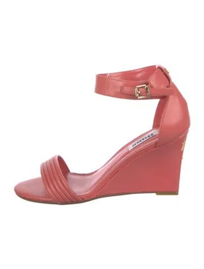 Pre-owned Dune London Leather Sandals In Pink
