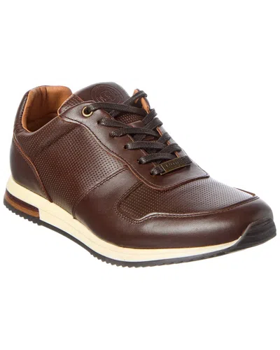 Dune London Leather Sneaker In Brown