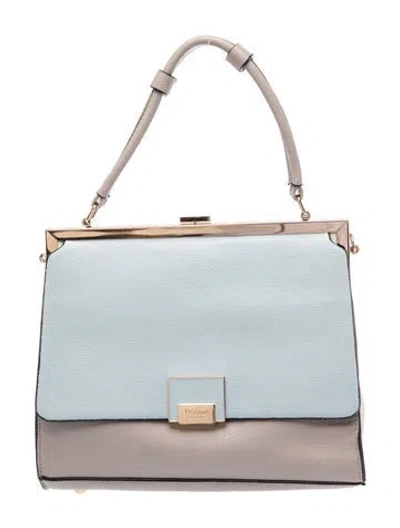 Pre-owned Dune London Leather Top Handle Bag In Blue