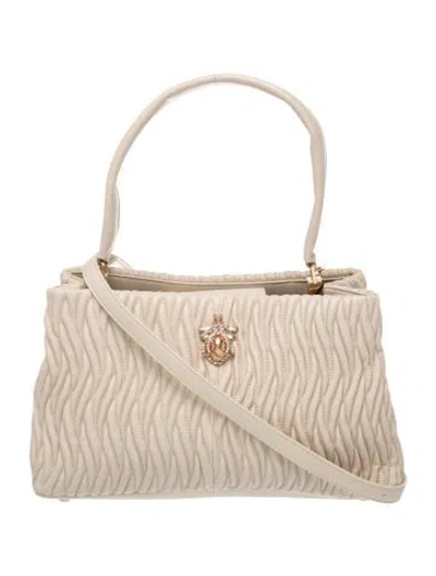Pre-owned Dune London Leather Top Handle Bag In Neutrals