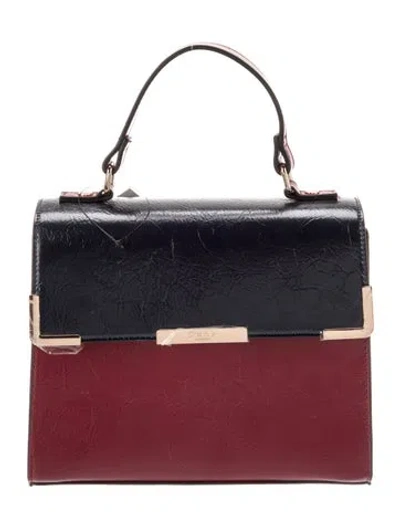Pre-owned Dune London Leather Top Handle Bag In Red