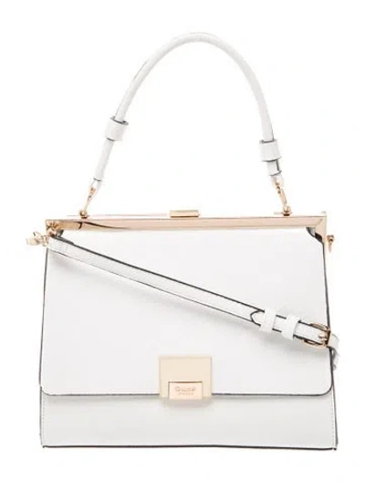 Pre-owned Dune London Leather Top Handle Bag In White