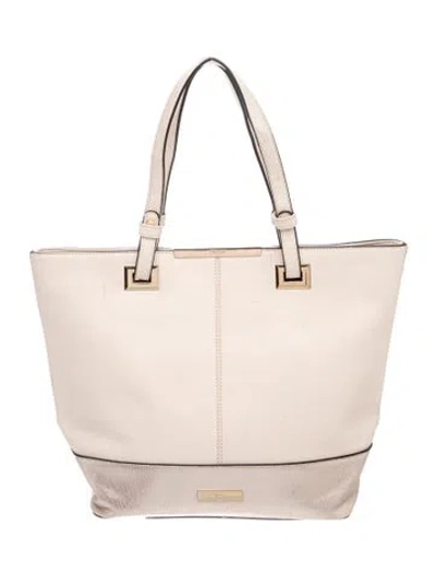 Pre-owned Dune London Leather Tote In Neutrals