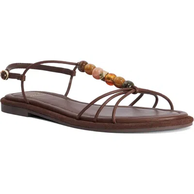 Dune London Lemnos Leather Sandal In Brown