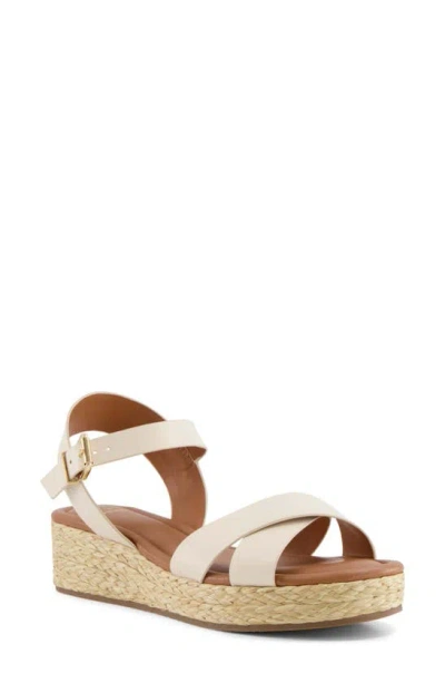 Dune London Linnie Platform Wedge Sandal In Ecru