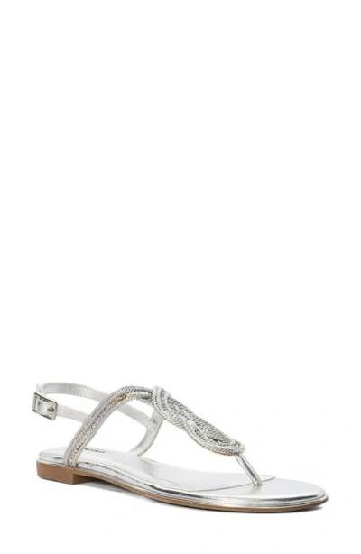 Dune London Loggics Slingback Sandal In Silver