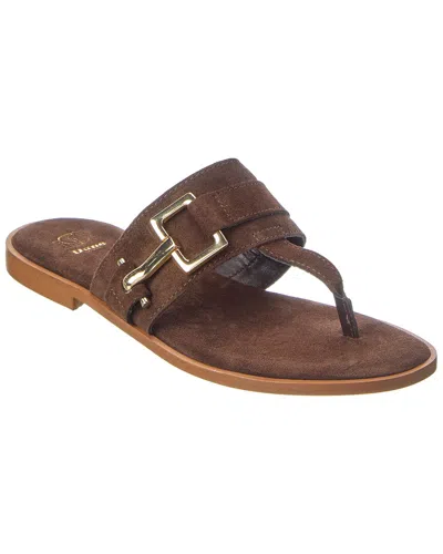 Dune London Lotica Suede Sandal In Brown
