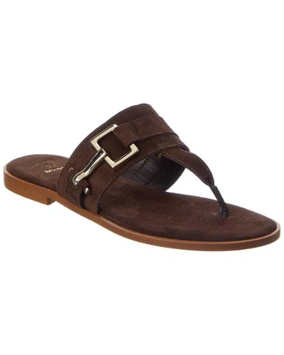 Dune London Lotica Suede Sandal In Burgundy