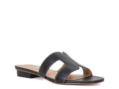 Dune London Loupe Sandal In Black Leather