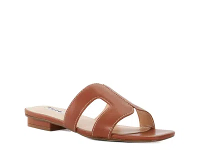 Dune London Loupe Sandal In Tan Leather