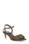 Dune London Manicure Ankle Strap Sandal In Brown