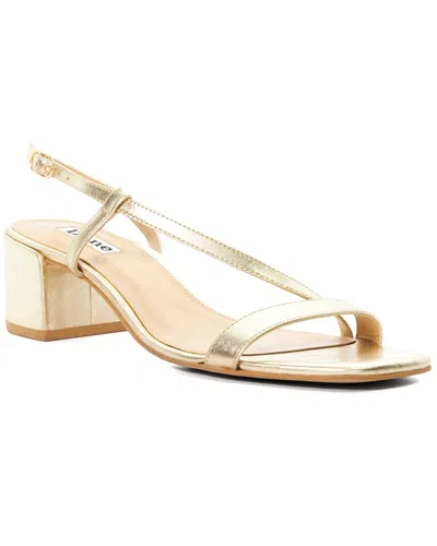 Dune London Maryanne Leather Sandal In Yellow