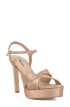 Dune London Mayve Ankle Strap Platform Sandal In Animal Print