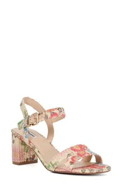 Dune London Merisa Raffia Heeled Sandal In Multi