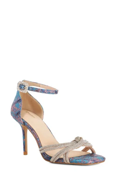 Dune London Mirror Ankle Strap Sandal In Blue
