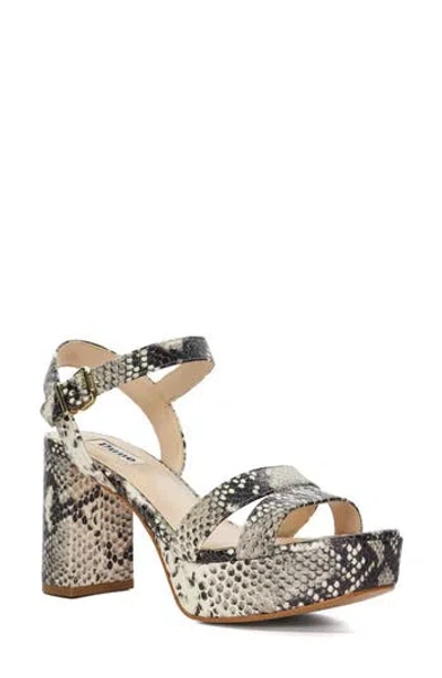 Dune London Molten Platform Sandal In Brown