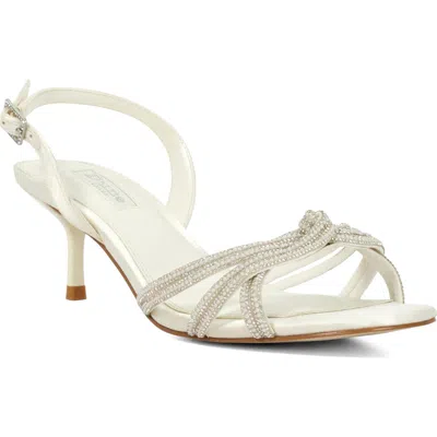 Dune London Moments Slingback Sandal In White