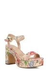 Dune London Monotone Ankle Strap Platform Sandal In Multi