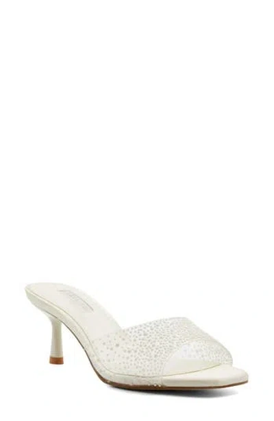Dune London Moonlit Slide Sandal In White
