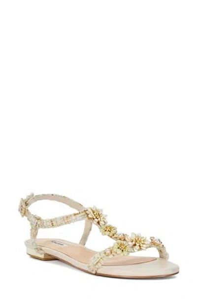 Dune London Nature Ankle Strap Sandal In White