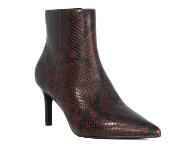 Dune London Obsessively Bootie In Brown Leather