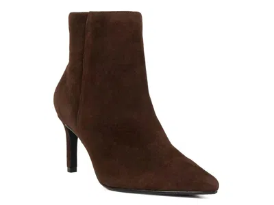 Dune London Obsessively Bootie In Brown Suede