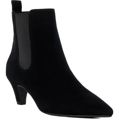 Dune London Obvious Pointed Toe Chelsea Boot In Black