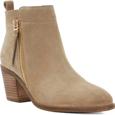 Dune London Paicing Block Heel Bootie In Brown