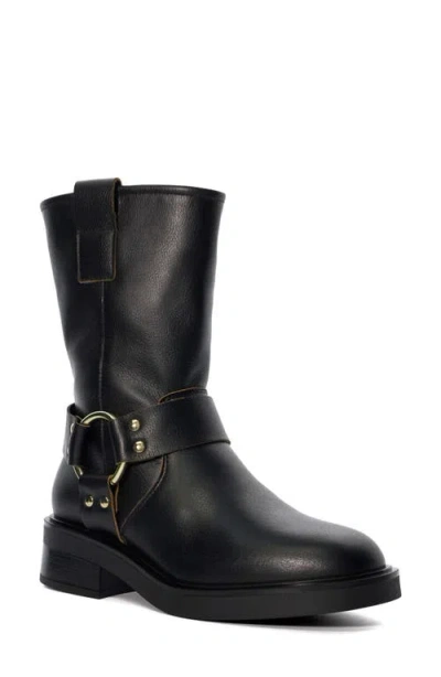Dune London Pally Moto Bootie In Black