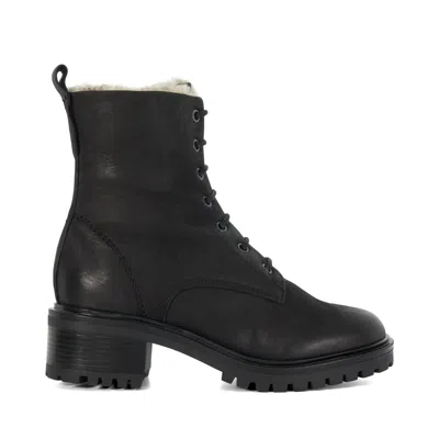Dune London Paniz Chunky Faux Fur Lined Boots In Black