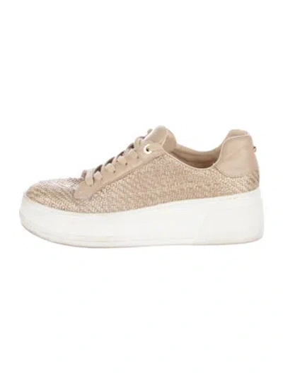 Pre-owned Dune London Patterned Sneakers In White