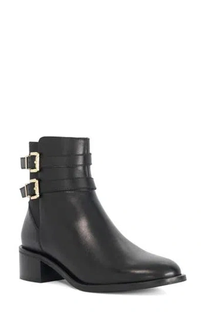 Dune London Patters Leather Bootie In Black