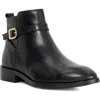 Dune London Pemma Buckle Strap Bootie In Black