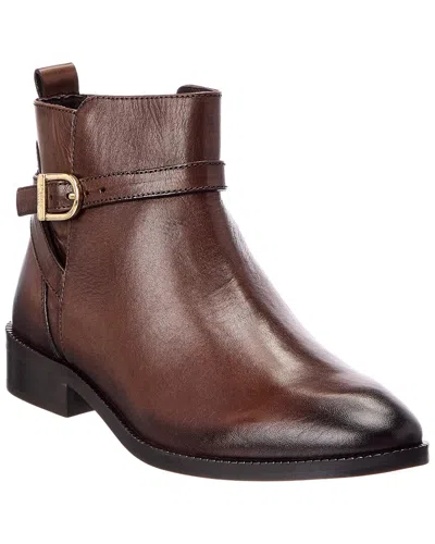 Dune London Pemma Leather Boot In Brown
