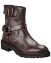 Dune London Piton Leather Boot In Brown