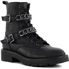 Dune London Plazas Combat Boot In Black