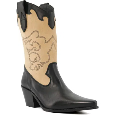 Dune London Prickly Western Boot In Black