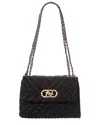 Dune London Regent Leather Shoulder Bag In Black