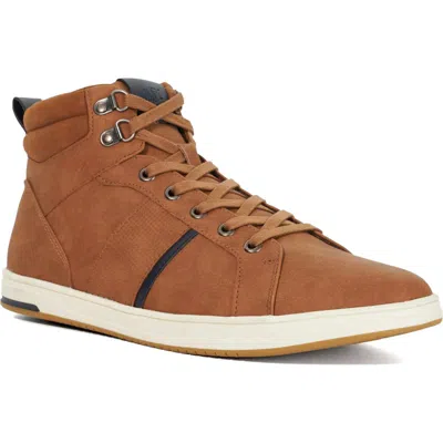 Dune London Sailors High Top Sneaker In Brown