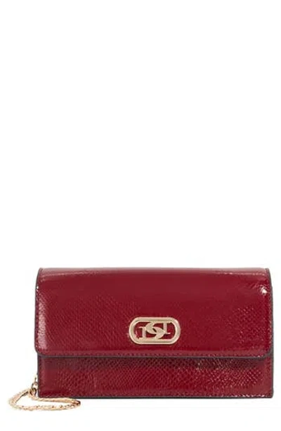 Dune London Sapphired Faux Leather Clutch In Burgundy