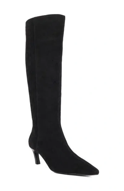 Dune London Siana Pointed Toe Knee High Boot In Black
