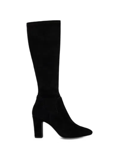 Dune London Simple Pointed-toe Knee-high Boots In Black