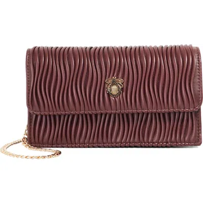 Dune London Starlites Faux Leather Clutch In Burgundy