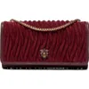 Dune London Strong Convertible Suede Crossbody Bag In Burgundy