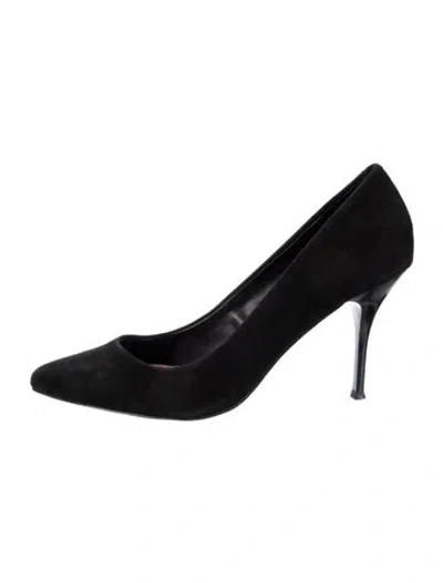 Pre-owned Dune London Suede Crystal Embellishments Pumps In Black