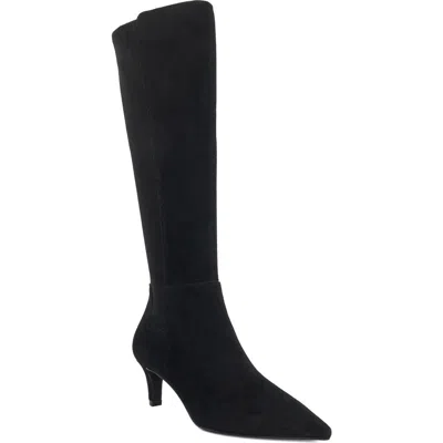 Dune London Sultry Leather Knee High Boot In Black